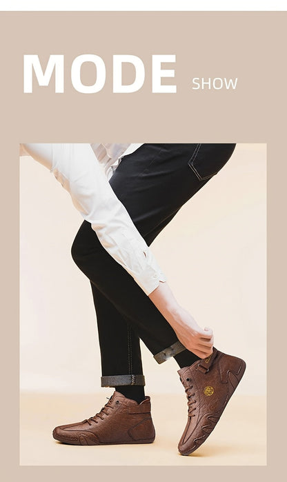 Baskets montantes pour hommes, chaussures décontractées respirantes à lacets, semelle en caoutchouc souple antidérapante, chaussures de marche en extérieur pour hommes, US 7-12, couleurs multiples