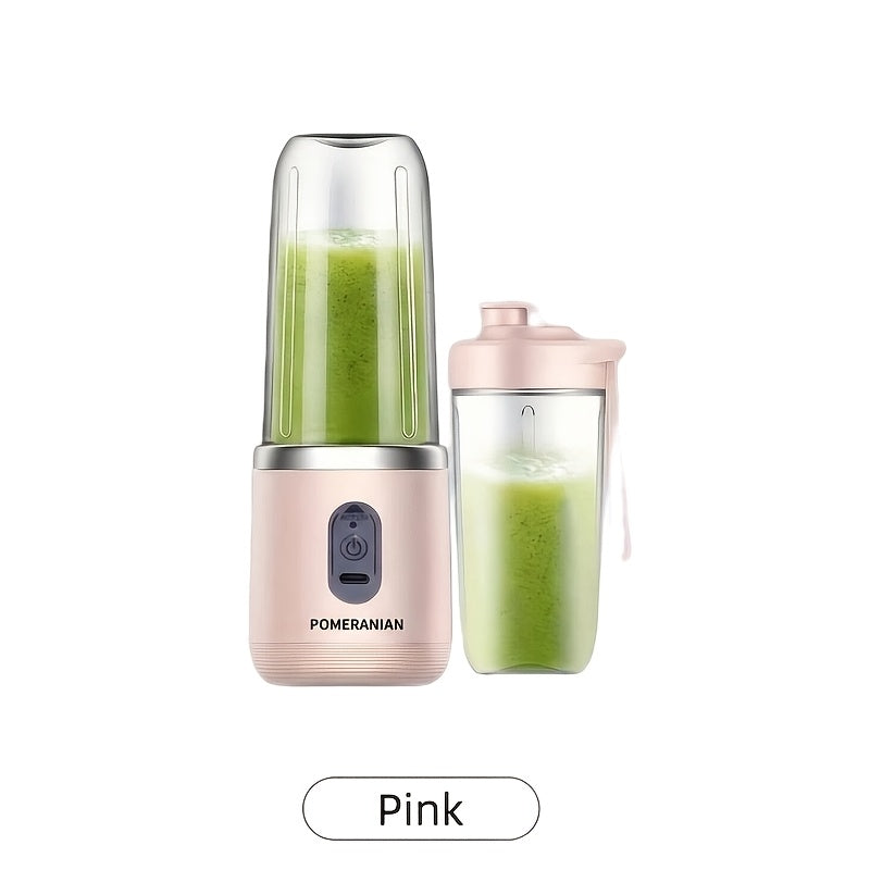 Mixeur personnel portable rechargeable par USB 1500 mAh – Blender à smoothies pour fruits et légumes en ABS de qualité alimentaire avec double tasse, mini mixeur multifonction pour la maison, les voyages et la salle de sport, coffret cadeau inclus