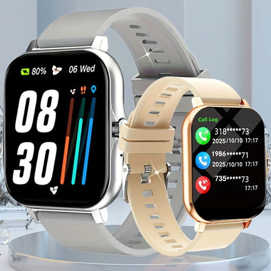 Smartwatch 1.83 Inch Full Touch Screen Wireless Calling Message Reminder Heart Rate Sleep Monitor Pedometer Multi-Sport Modes USB Rechargeable Fitness Watch for Men Women