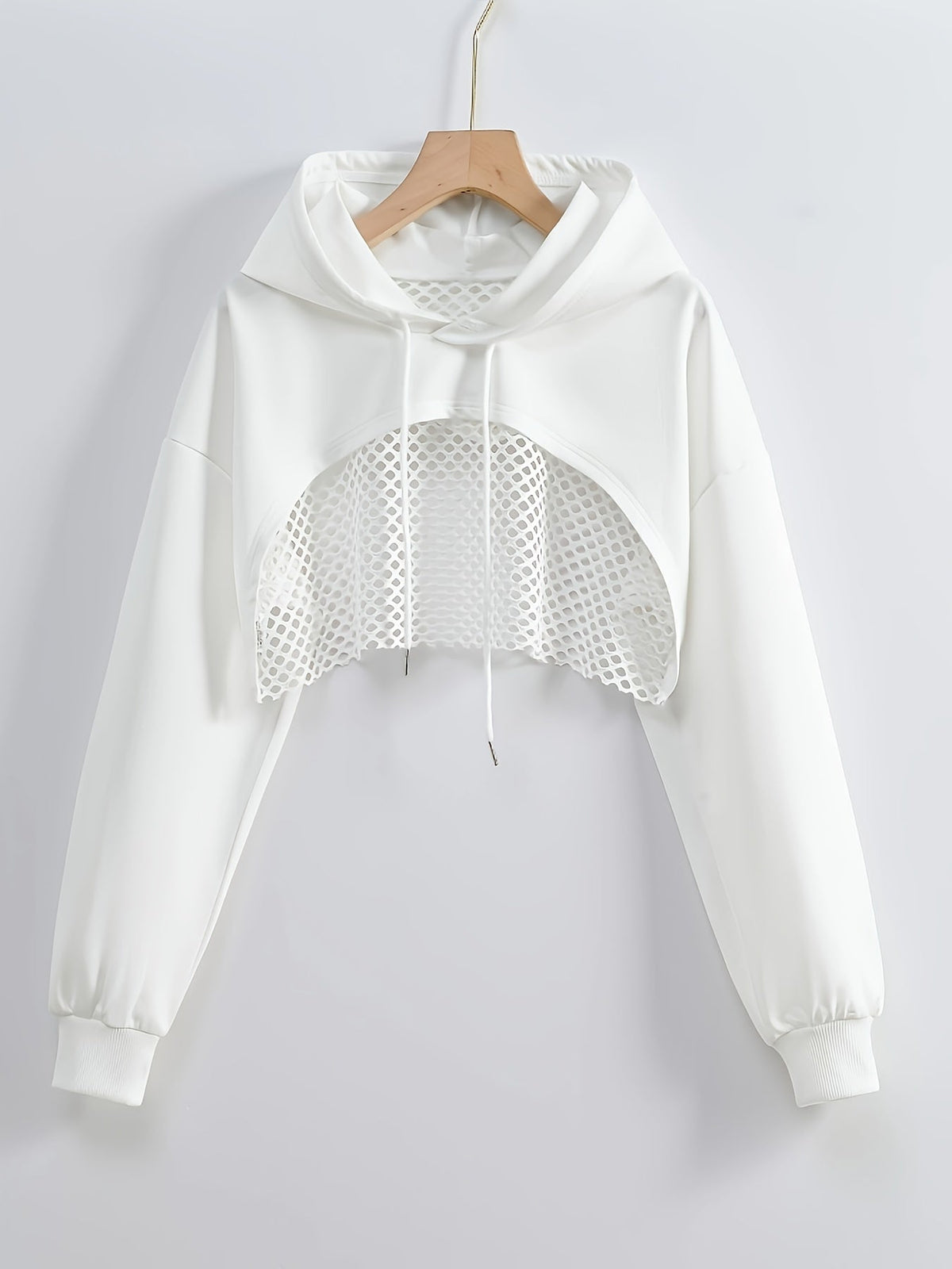 Sweat à capuche en maille pour femme, style urbain américain uni, veste tendance style « sweet spicy », noir, blanc, XS S M L XL XXL
