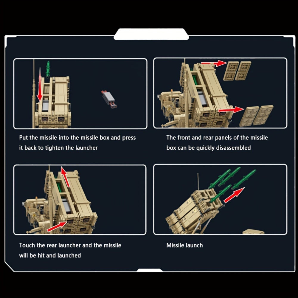 Set de construction de camion lance-missiles de 2566 pièces - Kit de briques pour modèle de véhicule militaire pour adultes, jouet de collection pour exposition, cadeau de loisir STEM pour hommes et adolescents | Ensemble de construction 628014