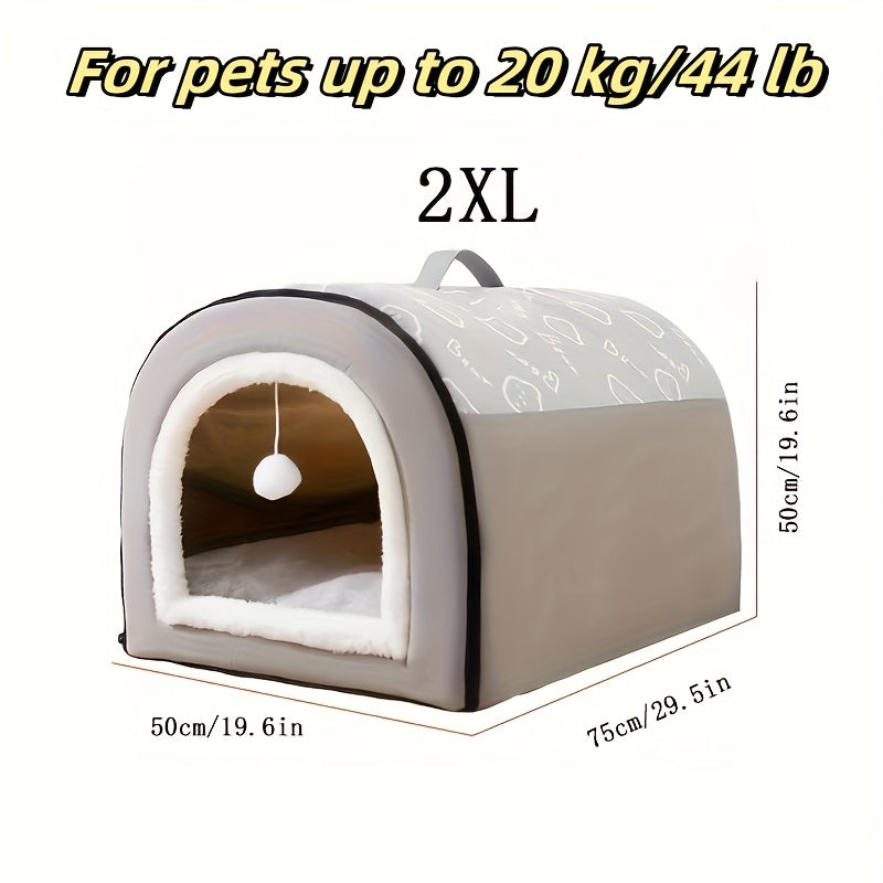 Panier pour chien lavable avec housse amovible et fond antidérapant – Soutien en mousse orthopédique, lit douillet toutes saisons pour chiens de petite, moyenne et grande taille jusqu'à 45 kg, motif cartoon, lavable en machine