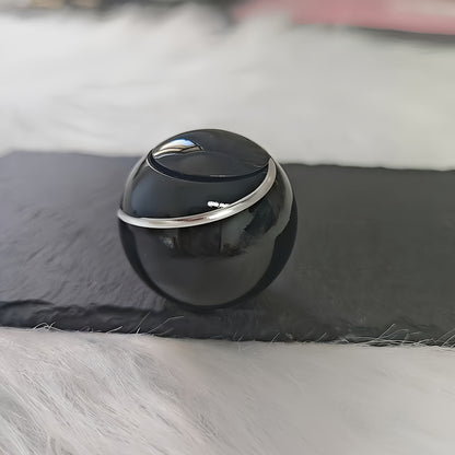 Toupie gyroscope à bille rotative, jouet anti-stress de bureau à double roulement haute vitesse, cadeau de fête, bleu irisé noir