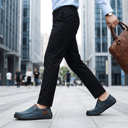 Mocassins de conduite cousus main pour homme, chaussures à enfiler légères et respirantes – Mocassins décontractés style bateau pour le travail, les voyages, la marche et l'extérieur, tailles US 4–12,5