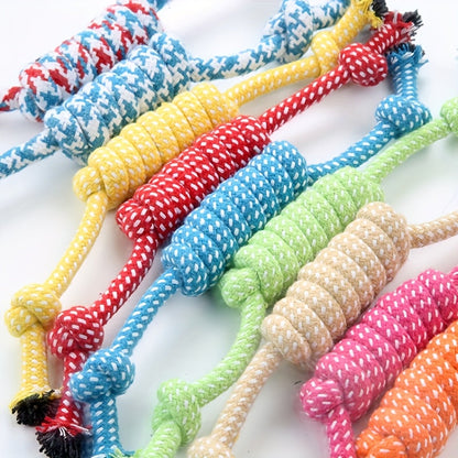 Lot de 3/5/7 jouets à mâcher en corde tressée pour chien - Jouets de dentition pour chiot, pour dressage intérieur et extérieur, pour petits chiens, styles et couleurs aléatoires