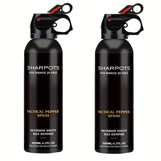 Spray au poivre ultra-puissant 6,7 oz pour la randonnée et la protection personnelle en extérieur – Formule OC à déploiement rapide, protection compacte et facile d'accès pour le camping, les sentiers et le port quotidien, pack de 1, 2 ou 4