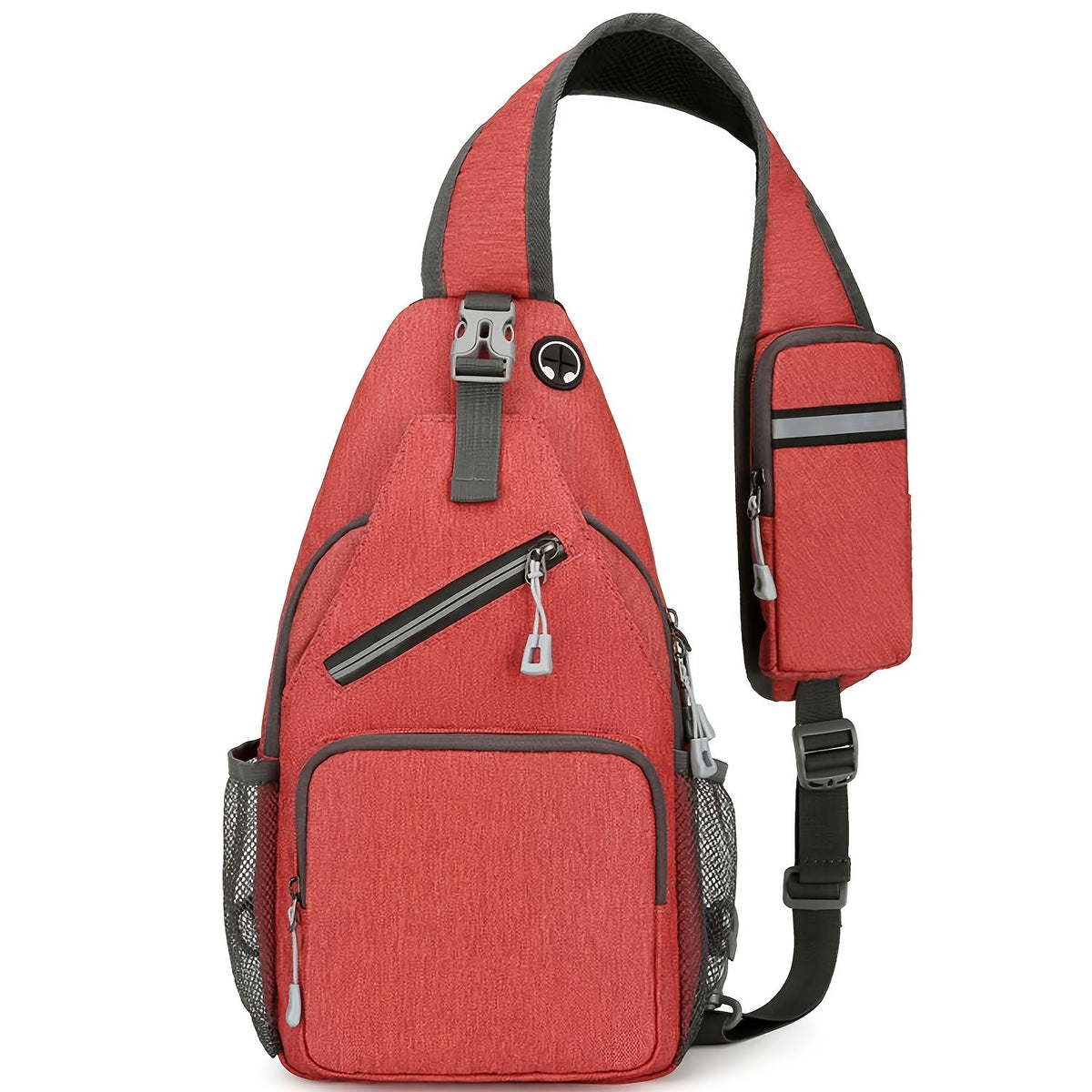 Sac à bandoulière grande capacité pour hommes et femmes – Sac de voyage polyvalent style sport brodé avec fermeture éclair sécurisée, idéal pour les trajets quotidiens mains libres et les activités en plein air, plusieurs coloris disponibles