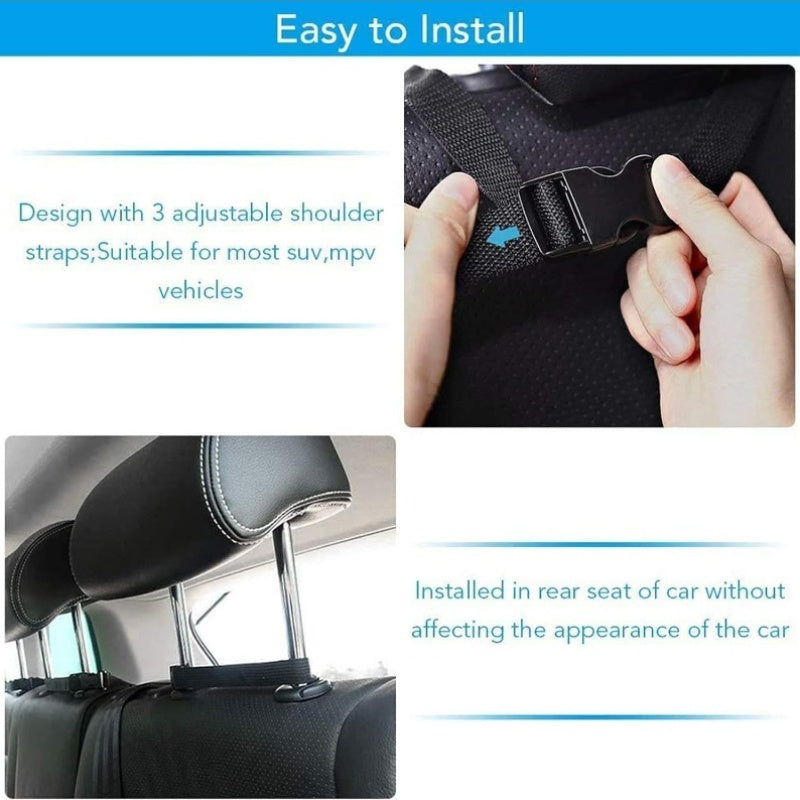 Organiseur de coffre de voiture à 8 poches – Sac de rangement suspendu pour dossier de siège, grande capacité et imperméable, pour SUV, camion et monospace, accessoire d'intérieur de voiture pour hommes et femmes