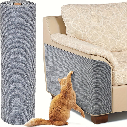 Rouleau de tapis à griffer pour chat autocollant – Ruban protecteur anti-griffures en polyester 40 x 300 cm pour meubles, canapés, portes et murs, adhésif dissuasif durable, protège le rembourrage, 3 couleurs