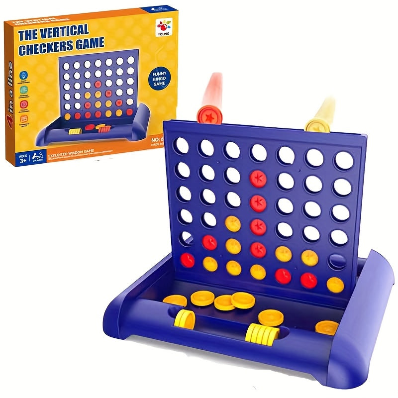 Jeu classique Puissance 4 – Grand jeu de stratégie à connecter pour 2 joueurs – Jeu amusant pour les soirées en famille et avec les enfants – Cadeau idéal pour Halloween, Thanksgiving, Noël et les anniversaires – 6 ans et plus
