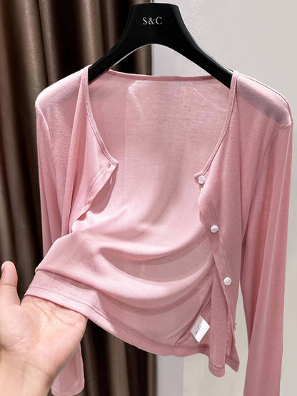 Women's Thin Shawl Cardigan Light Cover-Up Jacket – Lightweight Open Front Outerwear for Spring Summer Beach Vacation