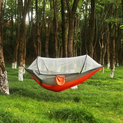 Hamac de camping double 3-en-1 avec moustiquaire et pare-soleil – Léger, portable et durable, idéal pour le camping, la randonnée, le trekking et les pique-niques dans les parcs, 7 coloris au choix
