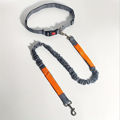 Laisse élastique pour chien, idéale pour la course – Laisse de course mains libres avec extension pour sports en plein air et promenades, laisse multifonctionnelle avec amortisseur, disponible en 5 couleurs pour les propriétaires actifs
