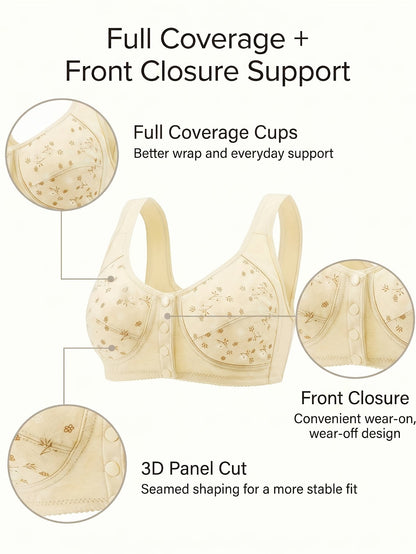 Lot de 7 soutiens-gorge sans couture pour femmes – Bralettes douces à fermeture frontale, sans armature, confortables et respirantes pour le quotidien, le yoga, les voyages et les festivals, tailles S-XXL