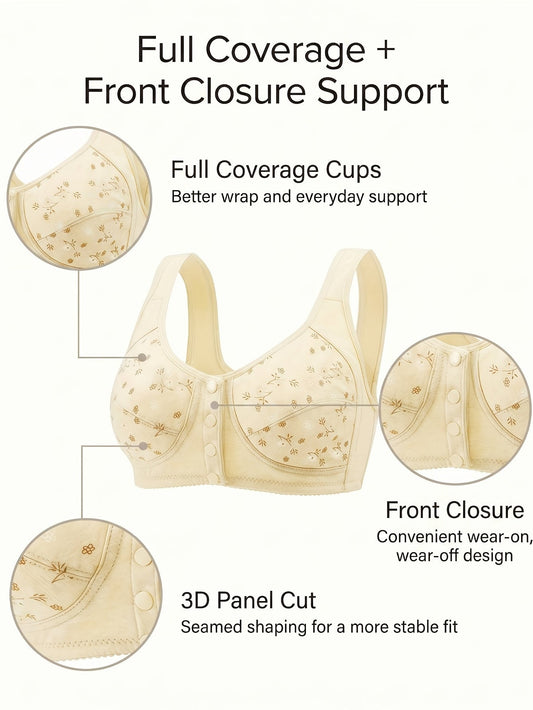 Lot de 7 soutiens-gorge sans couture pour femmes – Bralettes douces à fermeture frontale, sans armature, confortables et respirantes pour le quotidien, le yoga, les voyages et les festivals, tailles S-XXL