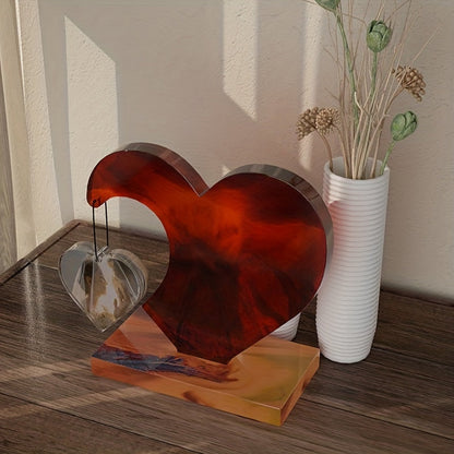 Grand moule en silicone pour moulage de résine, cadre photo en forme de cœur pour décoration intérieure, ornement de mariage, souvenir de remise de diplôme, moule à artisanat en résine époxy pour création de cadeaux