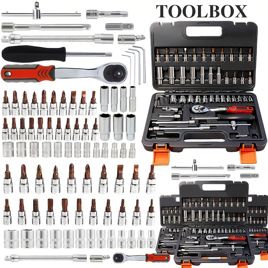 Ensemble d'outils professionnels de 52 pièces pour réparations à domicile et automobile – Kit de boîte à outils portable pour bricoleurs, mécaniciens et professionnels, idée cadeau parfaite