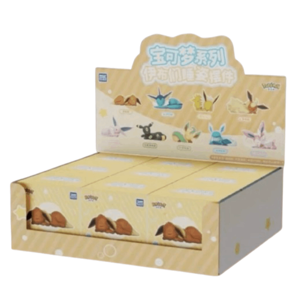 Ensemble complet de 9 figurines Pokémon Eevee endormi, sans doublons – Vaporeon, Flareon, Jolteon, Espeon, Umbreon, Leafeon, Glaceon, Sylveon, jouet de collection animé, cadeau pour enfants et fans, cadeau d'anniversaire ou de Noël