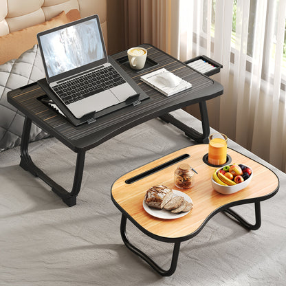 Table plateau pliable pour ordinateur portable, support de lit portable pour manger, lire ou écrire sur un lit, un canapé ou au sol – Robuste et léger