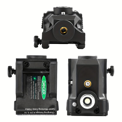 Viseur laser vert ultra-compact pour armes de poing et pistolets – Recharge USB magnétique, rail Picatinny 20 mm, interrupteur marche/arrêt ambidextre, nylon PA66, portée visible de 150 à 300 m – 7 variantes de couleurs et de charge
