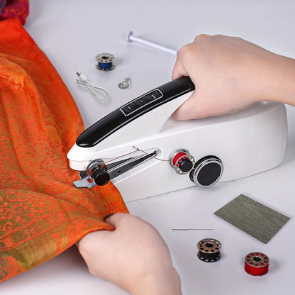 Mini machine à coudre portative - Couture rapide et facile pour vêtements, tissus et réparations DIY, machine à coudre électrique compacte pour débutants, usage domestique et voyage, design léger et sans fil