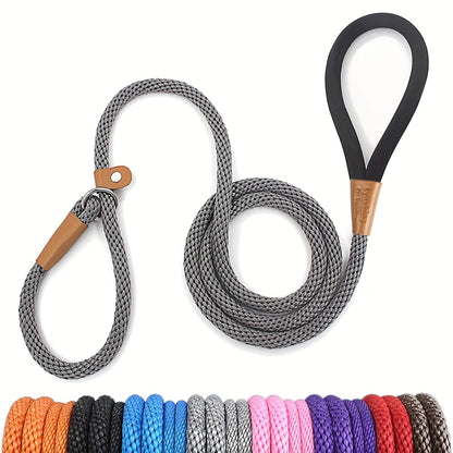 Laisse pour chien en nylon durable pour petits, moyens et grands chiens - Laisse de dressage robuste tissée S-XL, 8 couleurs, laisse de promenade avec poignée confortable et résistante
