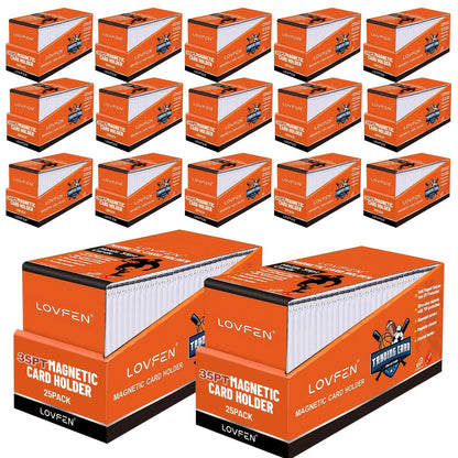 Étuis magnétiques pour cartes 35pt avec protection UV – Protections ultra-fines en plastique rigide pour cartes à collectionner, étuis « One-Touch » pour cartes de sport, football, baseball, Pokémon, TCG – Lot de 25/50/100/200/400