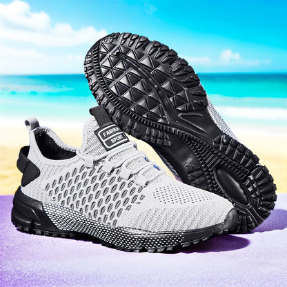 Baskets respirantes à double maille pour hommes – Chaussures de course légères et antidérapantes pour le jogging, le fitness, les voyages quotidiens et une tenue décontractée, chaussures de sport tendance, tailles US 7-14, disponibles en plusieurs coloris