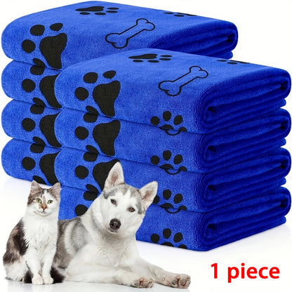 Grande serviette de bain pour chiens et  chats, serviette en microfibre super absorbante et à séchage rapide, 100 x 60 cm, couverture de séchage douce pour le bain, le toilettage et la plage – Cadeau pour animaux de compagnie