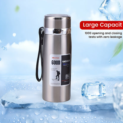 Bouteille d'eau isotherme grande capacité 1 L, gourde sous vide à double paroi en acier inoxydable 316 avec couvercle étanche pour le camping, les voyages, la salle de sport et l'hydratation au quotidien