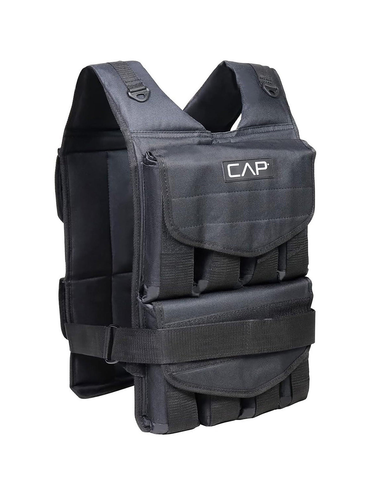 Gilet lesté ajustable de 18 kg (40 lb) pour la musculation et la course – Poids amovibles, nylon renforcé, bandes réfléchissantes, bretelles rembourrées, gilet de poids pour hommes et femmes