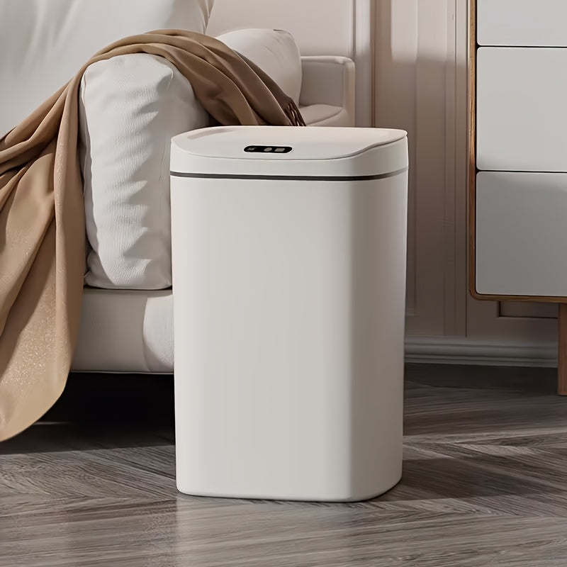 Poubelle intelligente à induction avec couvercle hermétique et technologie anti-odeurs, interrupteur tactile, capteur automatique mains libres, facile à nettoyer pour bureau, salle de bain, chambre et cuisine