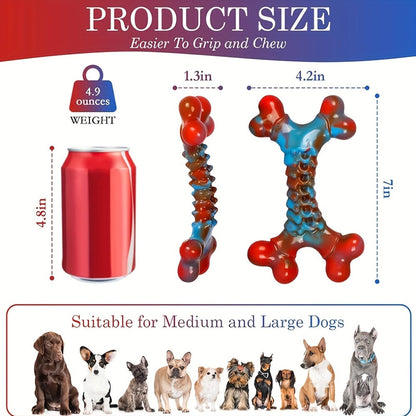 Jouets à mâcher indestructibles pour chiens destructeurs de grande race - Jouet à mâcher robuste et durable, lot de 1, 2, 4 ou 5, design rayé, jouet ultra-résistant pour grands chiens, nettoyage des dents et soulagement de l'ennui