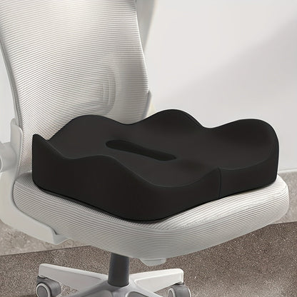 Coussin d'assise ergonomique en mousse à mémoire de forme pour chaise de bureau, fauteuil roulant et siège de voiture – Soulagement du coccyx profilé, housse en maille douce, base antidérapante, plusieurs couleurs disponibles