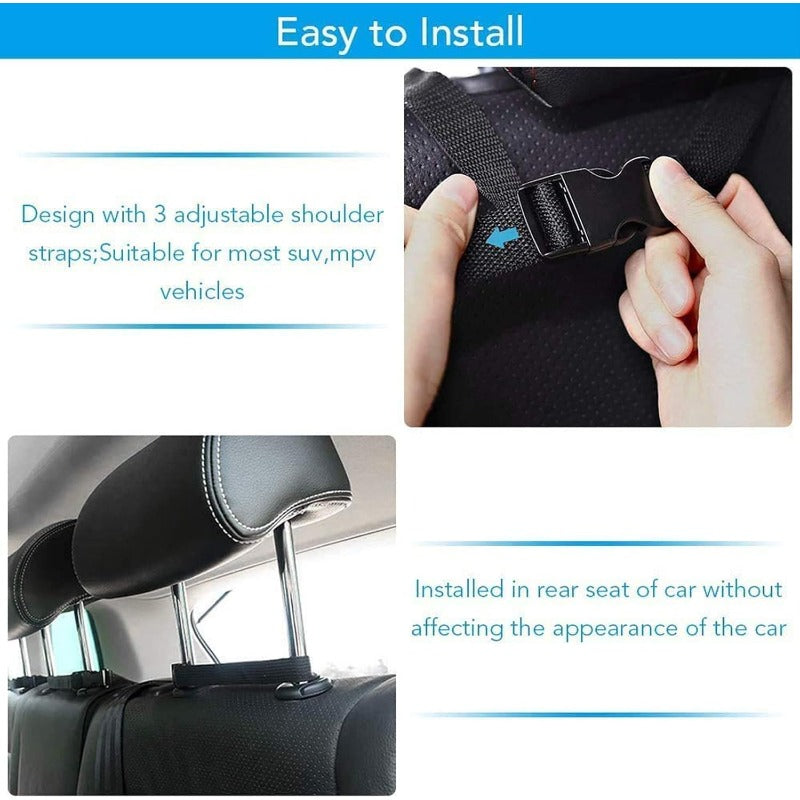 Organiseur de coffre de voiture à 8 poches – Sac de rangement suspendu pour dossier de siège, grande capacité et imperméable, pour SUV, camion et monospace, accessoire d'intérieur de voiture pour hommes et femmes