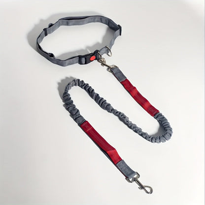 Laisse élastique pour chien, idéale pour la course – Laisse de course mains libres avec extension pour sports en plein air et promenades, laisse multifonctionnelle avec amortisseur, disponible en 5 couleurs pour les propriétaires actifs