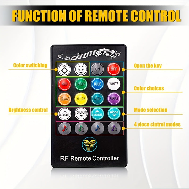 Kit de lumières LED RGB pour camions et pick-ups – Activation sonore, contrôle par application et télécommande, éclairage néon multicolore pour châssis, 9 grosses ampoules LED, 4/6/8/10 modules d'éclairage de bas de caisse
