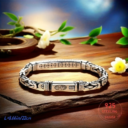 Bracelet pour femme en argent sterling S925, style moderne et raffiné – Bracelet chaîne minimaliste et élégant, hypoallergénique, idéal pour le quotidien, les fêtes, la Saint-Valentin et comme cadeau d'anniversaire