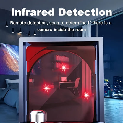Détecteur de caméra cachée et scanner de signal RF anti-espion – Détecteur de mouchards portable pour traceurs GPS, dispositifs d'écoute sans fil, protection de la vie privée pour hôtels, voitures, maisons, bureaux et voyages