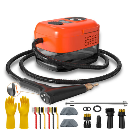 Nettoyeur vapeur portatif avec ensemble d’accessoires de 35 pièces, haute pression, portable, nettoyage en profondeur sans produits chimiques – Graisse de cuisine, canapé, climatiseur, carrelage, intérieur de voiture, lave-linge, 6 couleurs
