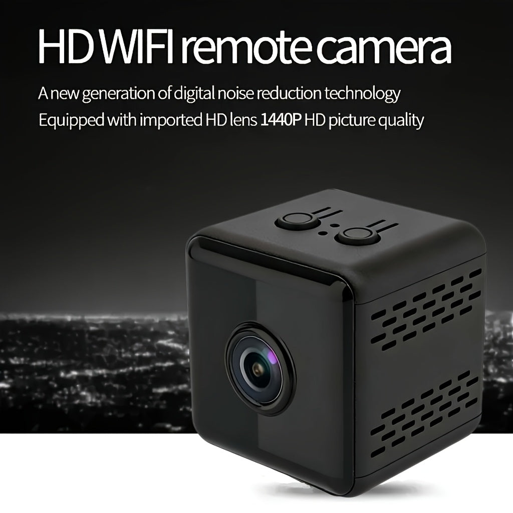 Mini caméra de sécurité sans fil 2K – Caméra de surveillance intérieure WiFi avec vision nocturne, support magnétique, enregistrement continu, moniteur pour bébé et animaux, alimentation USB/batterie, carte SD et stockage cloud