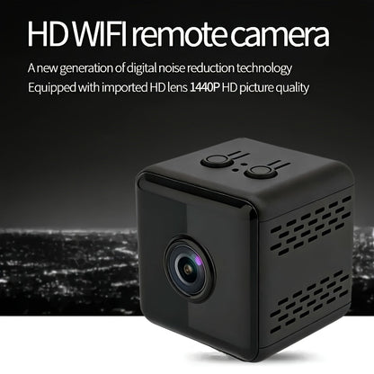 Mini caméra de sécurité sans fil 2K – Caméra de surveillance intérieure WiFi avec vision nocturne, support magnétique, enregistrement continu, moniteur pour bébé et animaux, alimentation USB/batterie, carte SD et stockage cloud