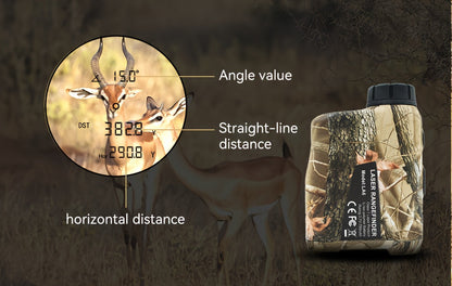 Télémètre laser 1200 yards – Grossissement 6X, rechargeable, compensation de pente, verrouillage de drapeau, mesure de vitesse et d'altitude, design camouflage pour golf et chasse