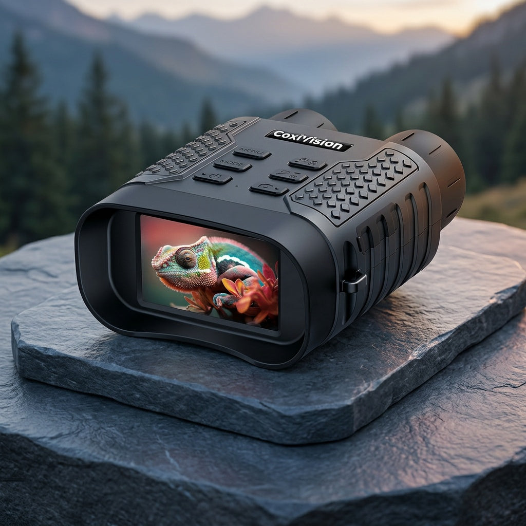 Jumelles de vision nocturne 4K pour adultes, appareil photo 48 MP, écran 3,1 pouces, batterie rechargeable 4400 mAh, réglage IR à 7 niveaux, vision dans l'obscurité totale, vidéo 4K, carte 64 Go pour la chasse, la sécurité et le camping, 25 mm 50 mm