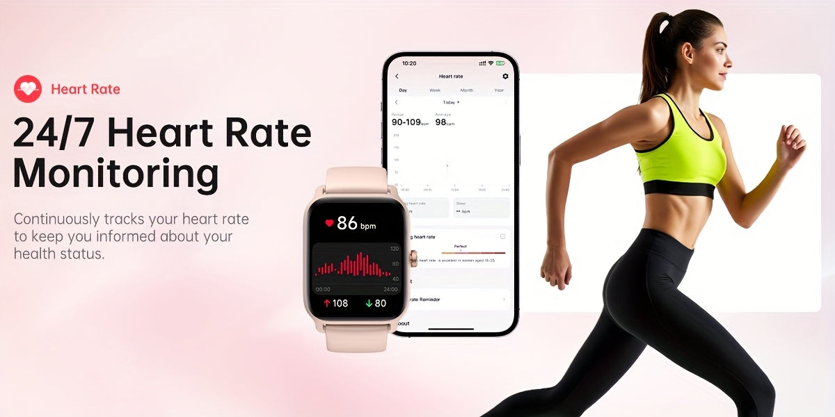 FAWEIO Smart Watch with Alexa & Wireless Calling – 1.8" HD Touchscreen, Fitness Tracker, 100+ Sports Modes, Compatible with iPhone & Android, for Women & Men