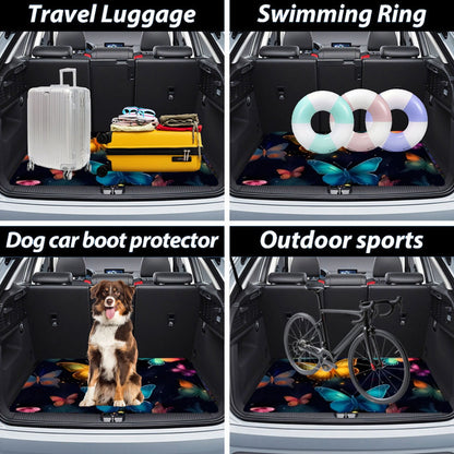 Tapis de coffre pour voiture – Revêtement de chargement antidérapant et imperméable avec motifs uniques, protection intérieure de véhicule durable contre la saleté, les déversements et les rayures, ajustement universel