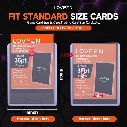 Lot de 200 protecteurs rigides pour cartes à collectionner, 3x4 pouces, avec pochettes souples, pour cartes de sport (baseball, football, basket-ball), cartes à jouer (TCG, Pokémon) et cadeaux de collection