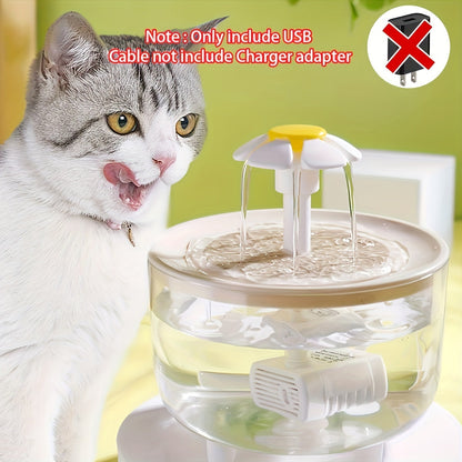 Fontaine à eau pour animaux 1,5 L, silencieuse, alimentée par USB, sans BPA - Fontaine automatique pour chats et petits animaux, facile à nettoyer, sans pile, distributeur d'eau filtrée fraîche en continu