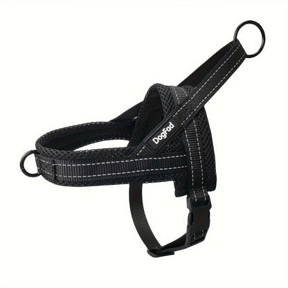 Reflective No-Pull Dog Harness - Adjustable Escape-Proof Vest for Small to Large Dogs, Front & Back Leash Clips, Padded Chest Plate, Easy Step-In Walking Harness