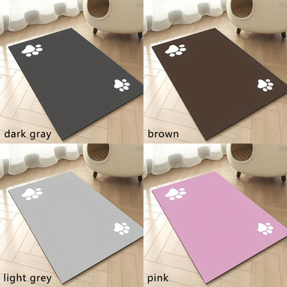 Tapis de nourrissage pour animaux motif pattes — Tapis de gamelle en caoutchouc absorbant à séchage rapide pour chiens et chats, dessous de plat antidérapant, résistant aux taches et facile à nettoyer | Cadeau de décoration intérieure